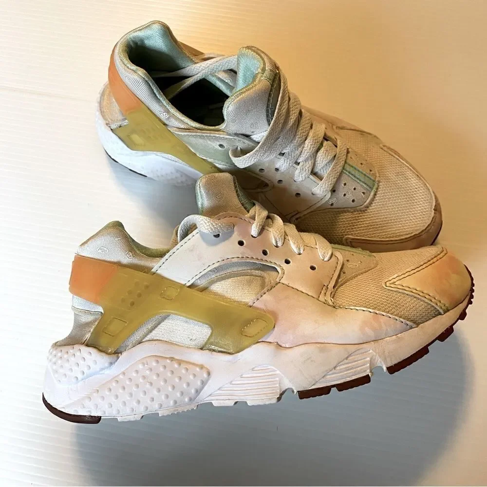 Nike Huarache Run GCEL Girls boys unisex youth pastel tie dye sneakers shoes - 4